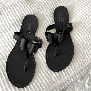 Victoria Adames Black Bow Sandals 41